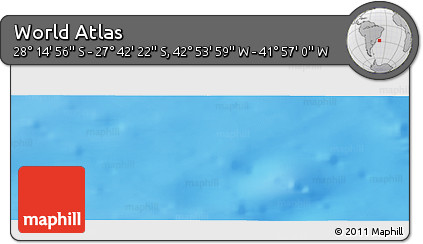 Physical Panoramic Map of the Area around 27° 58' 39" S, 42° 25' 29" W