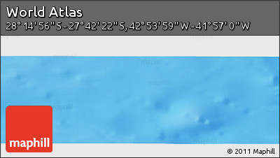 Physical Panoramic Map of the Area around 27° 58' 39" S, 42° 25' 29" W