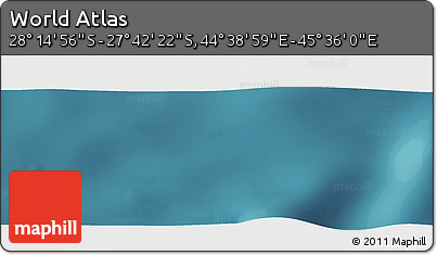Satellite Panoramic Map of the Area around 27° 58' 39" S, 45° 7' 30" E