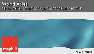 Satellite Panoramic Map of the Area around 27° 58' 39" S, 45° 7' 30" E