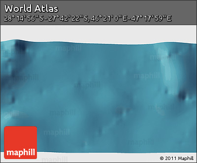 Satellite 3D Map of the Area around 27° 58' 39" S, 46° 49' 30" E
