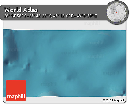Satellite 3D Map of the Area around 27° 58' 39" S, 47° 40' 29" E