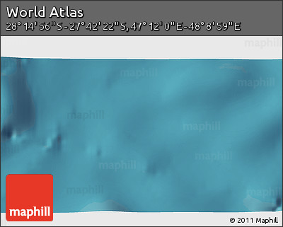Satellite 3D Map of the Area around 27° 58' 39" S, 47° 40' 29" E