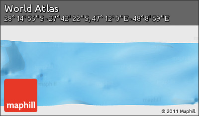 Physical Panoramic Map of the Area around 27° 58' 39" S, 47° 40' 29" E