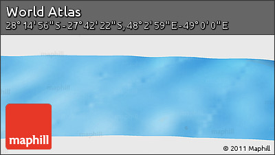 Physical Panoramic Map of the Area around 27° 58' 39" S, 48° 31' 29" E