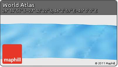 Physical Panoramic Map of the Area around 27° 58' 39" S, 48° 31' 29" E