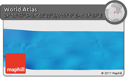 Physical Panoramic Map of the Area around 27° 58' 39" S, 4° 19' 30" E