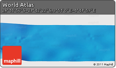 Physical Panoramic Map of the Area around 27° 58' 39" S, 4° 19' 30" E