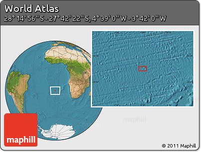 Satellite Location Map of the Area around 27° 58' 39" S, 4° 10' 30" W