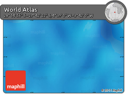 Physical Map of the Area around 27° 58' 39" S, 4° 10' 30" W