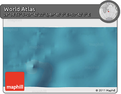 Satellite 3D Map of the Area around 27° 58' 39" S, 50° 13' 30" E