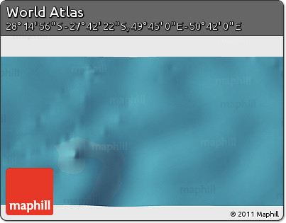 Satellite 3D Map of the Area around 27° 58' 39" S, 50° 13' 30" E