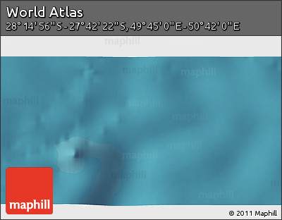 Satellite 3D Map of the Area around 27° 58' 39" S, 50° 13' 30" E
