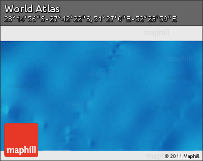 Physical 3D Map of the Area around 27° 58' 39" S, 51° 55' 29" E