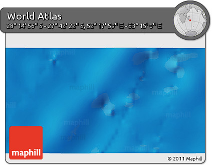 Physical 3D Map of the Area around 27° 58' 39" S, 52° 46' 29" E