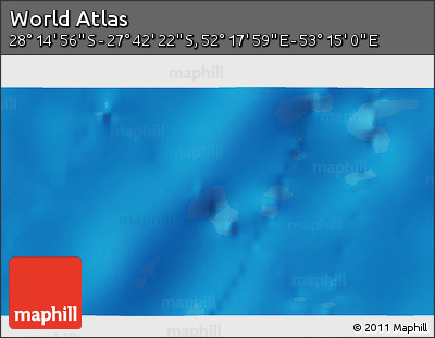 Physical 3D Map of the Area around 27° 58' 39" S, 52° 46' 29" E