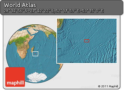 Satellite Location Map of the Area around 27° 58' 39" S, 52° 46' 29" E