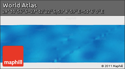 Physical Panoramic Map of the Area around 27° 58' 39" S, 53° 37' 30" E