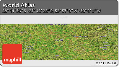 Satellite Panoramic Map of the Area around 27° 58' 39" S, 53° 28' 30" W