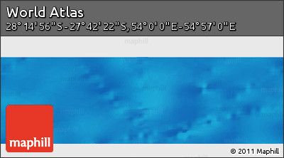 Physical Panoramic Map of the Area around 27° 58' 39" S, 54° 28' 30" E