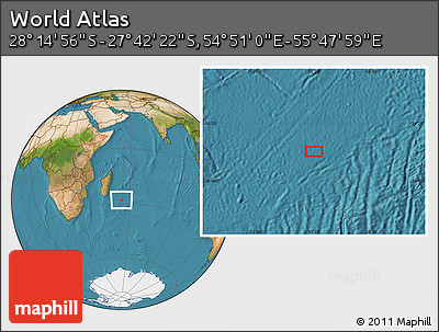 Satellite Location Map of the Area around 27° 58' 39" S, 55° 19' 30" E