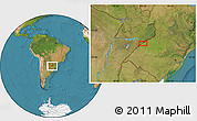 Satellite Location Map of the area around 27° 58' 39" S, 55° 10' 29" W