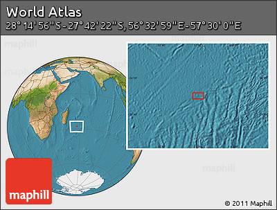 Satellite Location Map of the Area around 27° 58' 39" S, 57° 1' 29" E