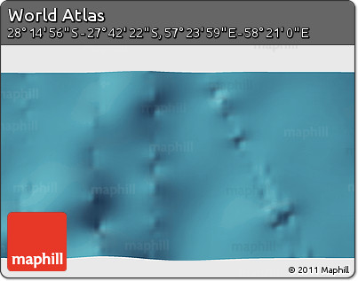 Satellite 3D Map of the Area around 27° 58' 39" S, 57° 52' 30" E