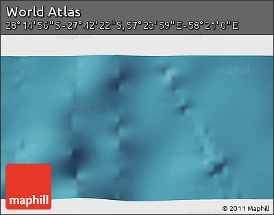 Satellite 3D Map of the Area around 27° 58' 39" S, 57° 52' 30" E