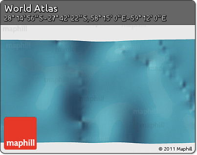 Satellite 3D Map of the Area around 27° 58' 39" S, 58° 43' 30" E