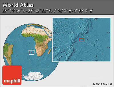Satellite Location Map of the Area around 27° 58' 39" S, 5° 10' 30" E