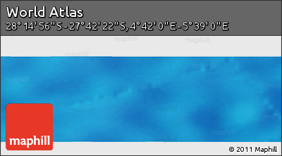 Physical Panoramic Map of the Area around 27° 58' 39" S, 5° 10' 30" E