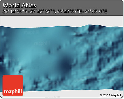 Satellite 3D Map of the Area around 27° 58' 39" S, 61° 16' 29" E