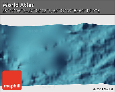 Satellite 3D Map of the Area around 27° 58' 39" S, 61° 16' 29" E