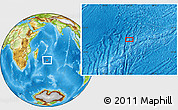 Physical Location Map of the area around 27° 58' 39" S, 61° 16' 29" E