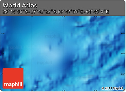 Physical Map of the Area around 27° 58' 39" S, 61° 16' 29" E