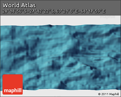 Satellite 3D Map of the Area around 27° 58' 39" S, 63° 49' 30" E