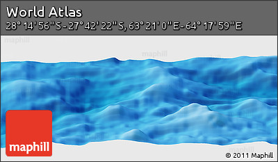 Physical Panoramic Map of the Area around 27° 58' 39" S, 63° 49' 30" E