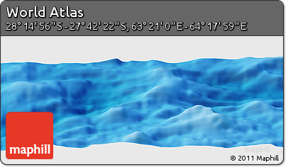 Physical Panoramic Map of the Area around 27° 58' 39" S, 63° 49' 30" E