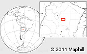 Blank Location Map of the area around 27° 58' 39" S, 63° 40' 30" W