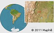 Satellite Location Map of the area around 27° 58' 39" S, 63° 40' 30" W