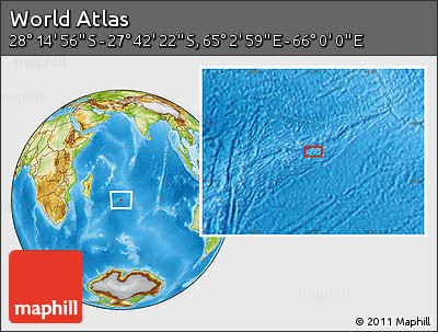 Physical Location Map of the Area around 27° 58' 39" S, 65° 31' 30" E