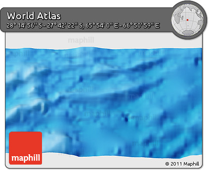 Physical 3D Map of the Area around 27° 58' 39" S, 66° 22' 30" E