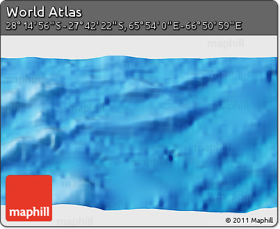 Physical 3D Map of the Area around 27° 58' 39" S, 66° 22' 30" E