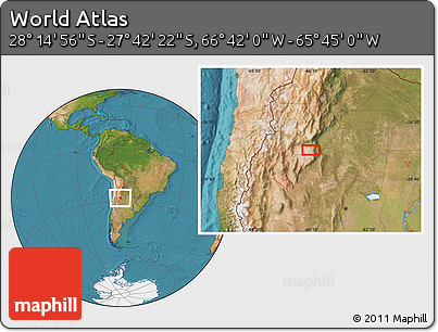 Satellite Location Map of the Area around 27° 58' 39" S, 66° 13' 29" W
