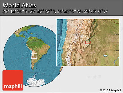 Satellite Location Map of the Area around 27° 58' 39" S, 66° 13' 29" W