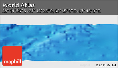 Physical Panoramic Map of the Area around 27° 58' 39" S, 67° 13' 29" E