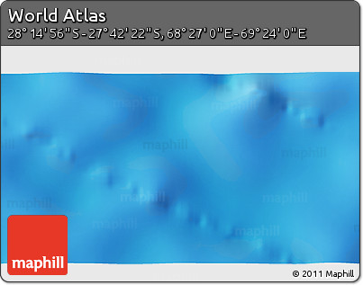 Physical 3D Map of the Area around 27° 58' 39" S, 68° 55' 30" E
