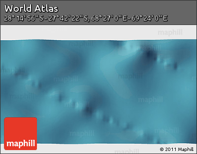 Satellite 3D Map of the Area around 27° 58' 39" S, 68° 55' 30" E