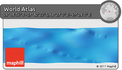Physical Panoramic Map of the Area around 27° 58' 39" S, 68° 55' 30" E
